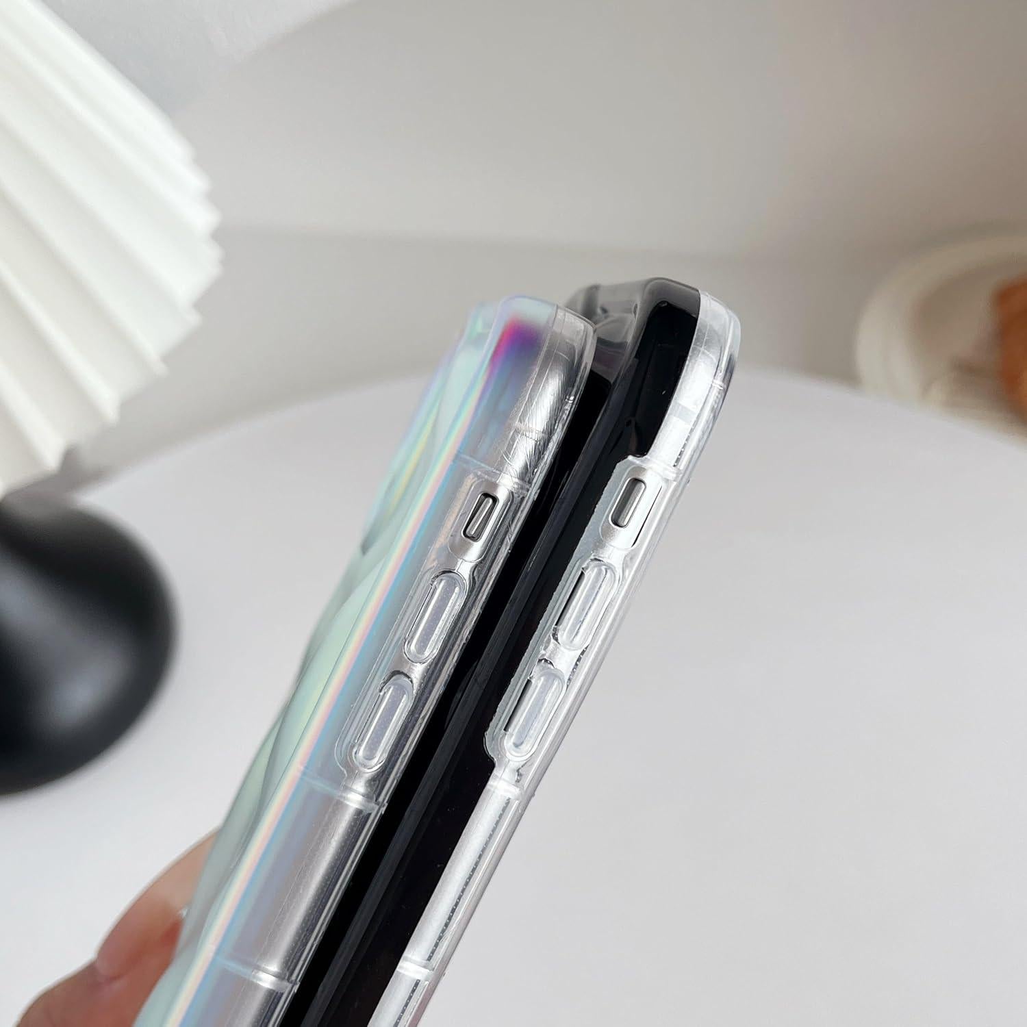 Funda suave Caseative para iPhone 11, Onda Ripple negra