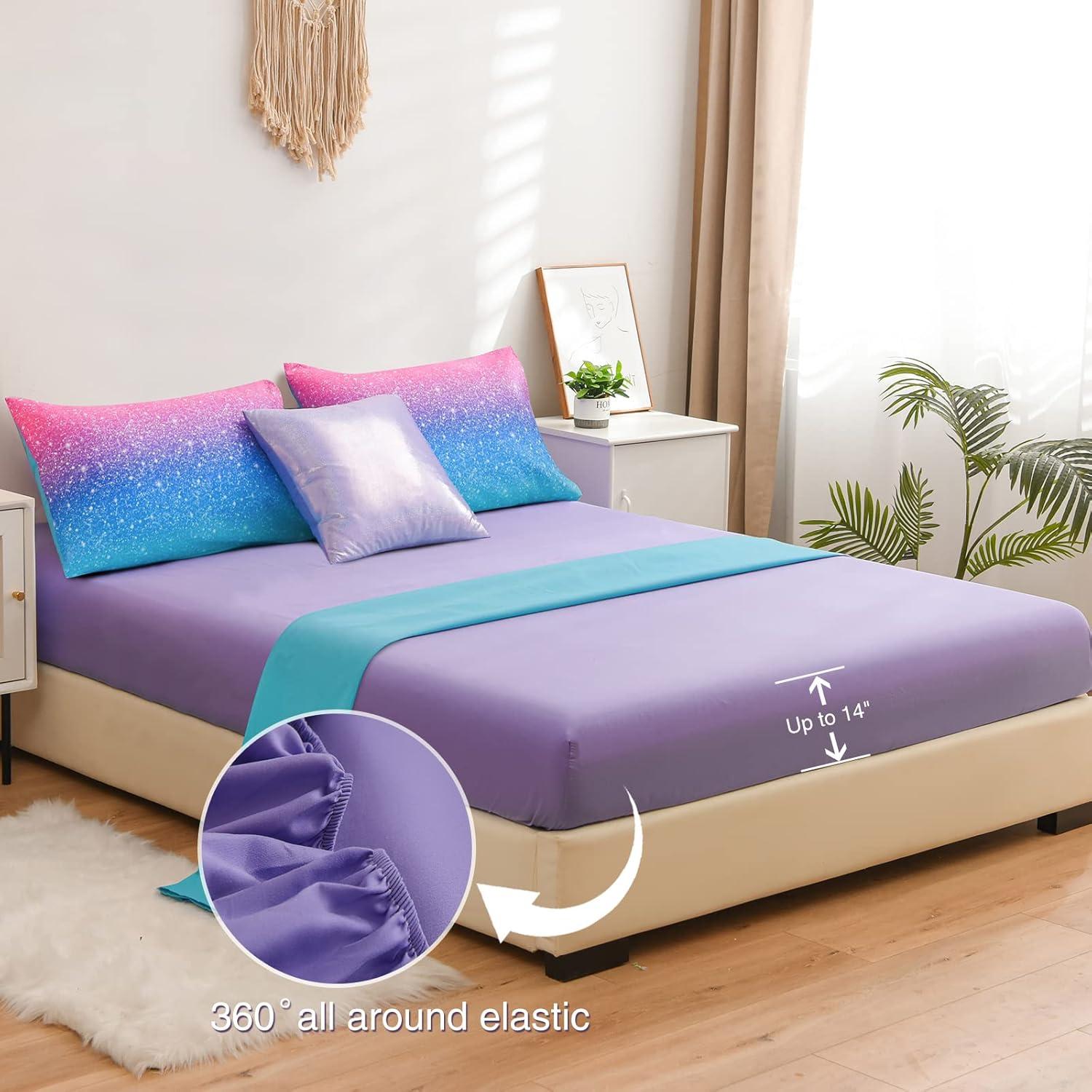 Juego de Ropa de Cama Completo 6 Piezas Un Buen Noche Azul