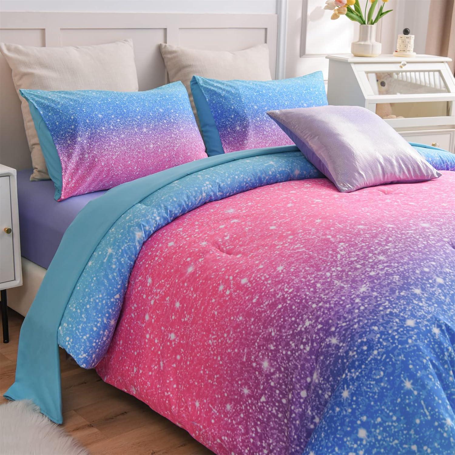 Juego de Ropa de Cama Completo 6 Piezas Un Buen Noche Azul