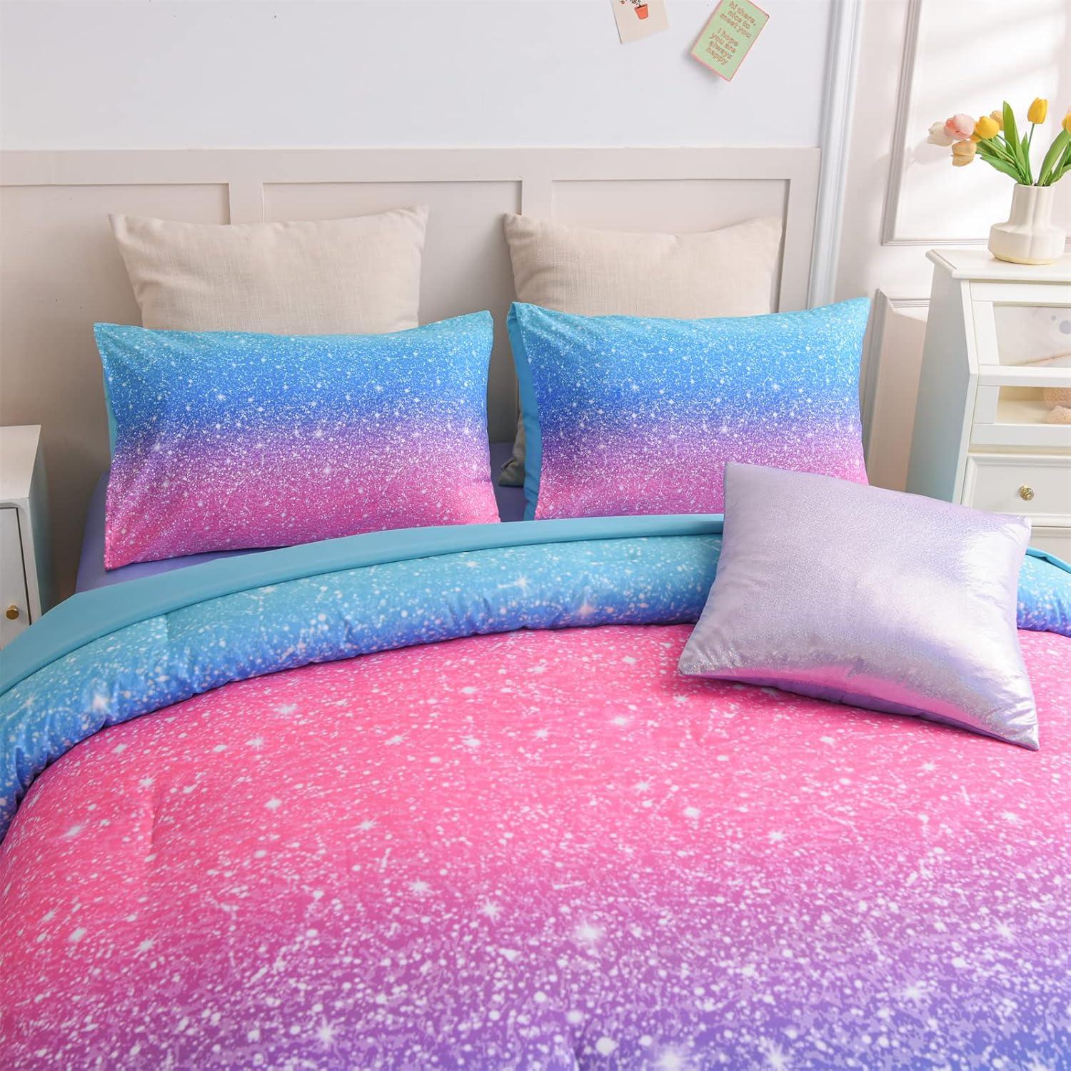 Juego de Ropa de Cama Completo 6 Piezas Un Buen Noche Azul