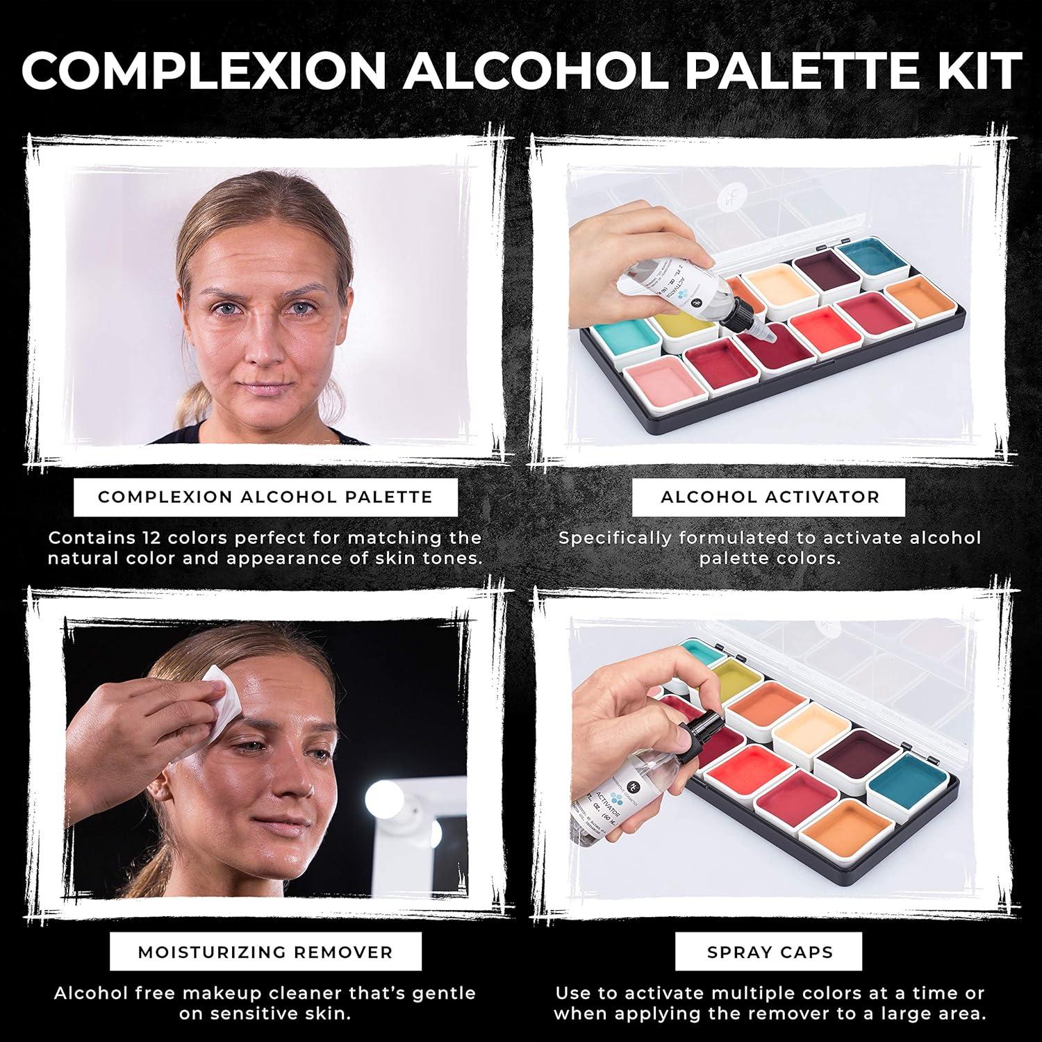 Kit de Maquillaje SFX Narrative Cosmetics - Paleta 12 Colores + Activador 59ml + Removedor 59ml