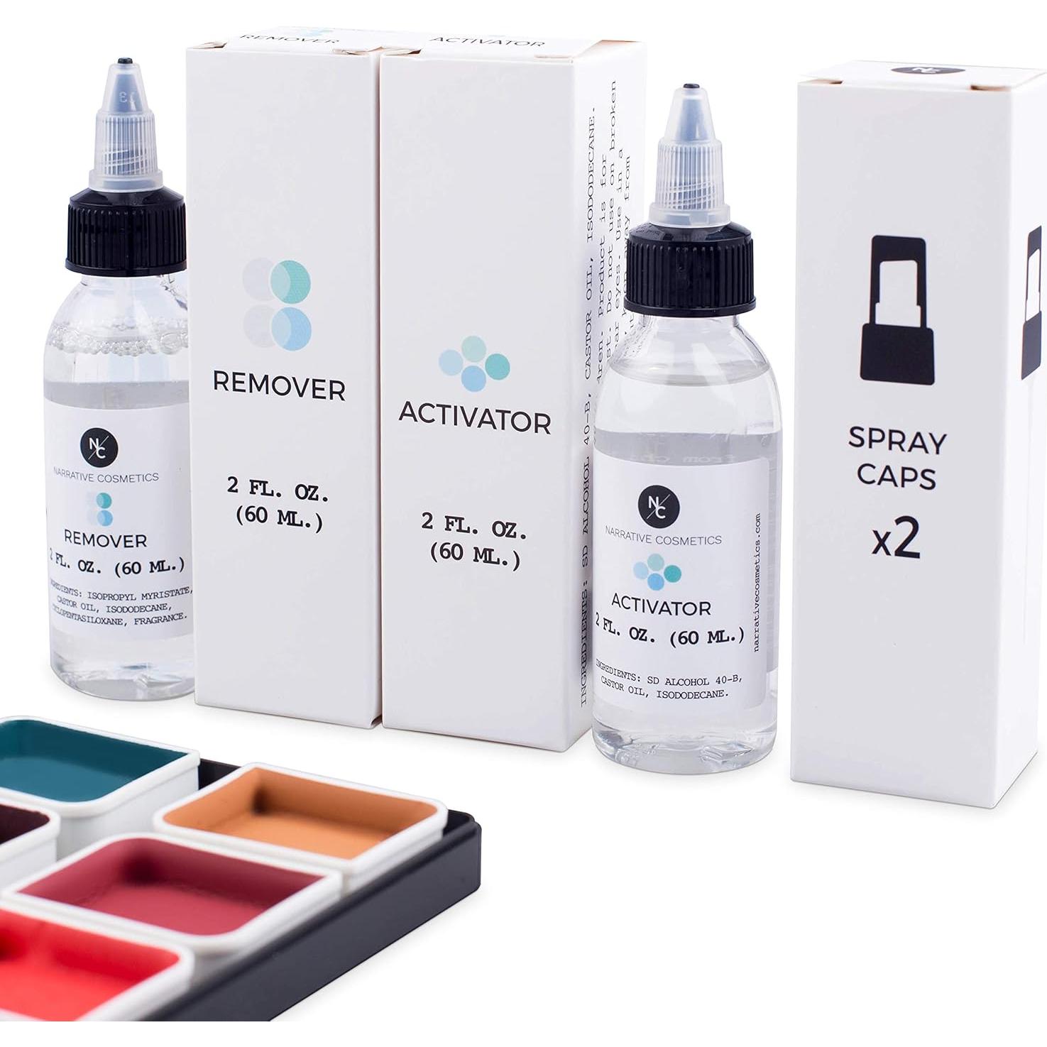 Kit de Maquillaje SFX Narrative Cosmetics - Paleta 12 Colores + Activador 59ml + Removedor 59ml