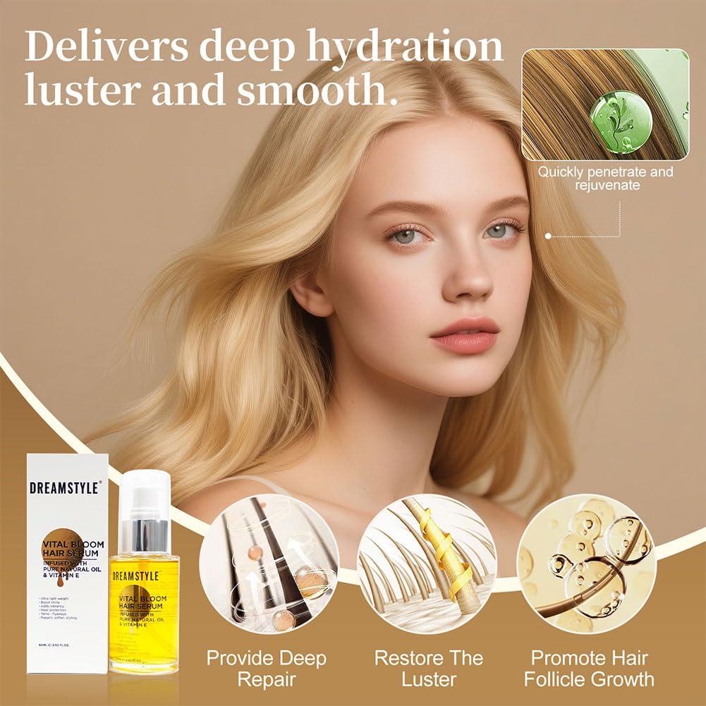 Suero Capilar Vital Bloom DREAMSTYLE 59.87 ml - Hidratante y Brillo