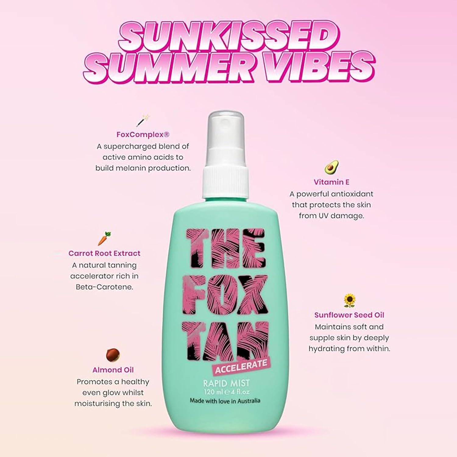 Bronceador Rápido The Fox Tan Mist 120mL Vegano
