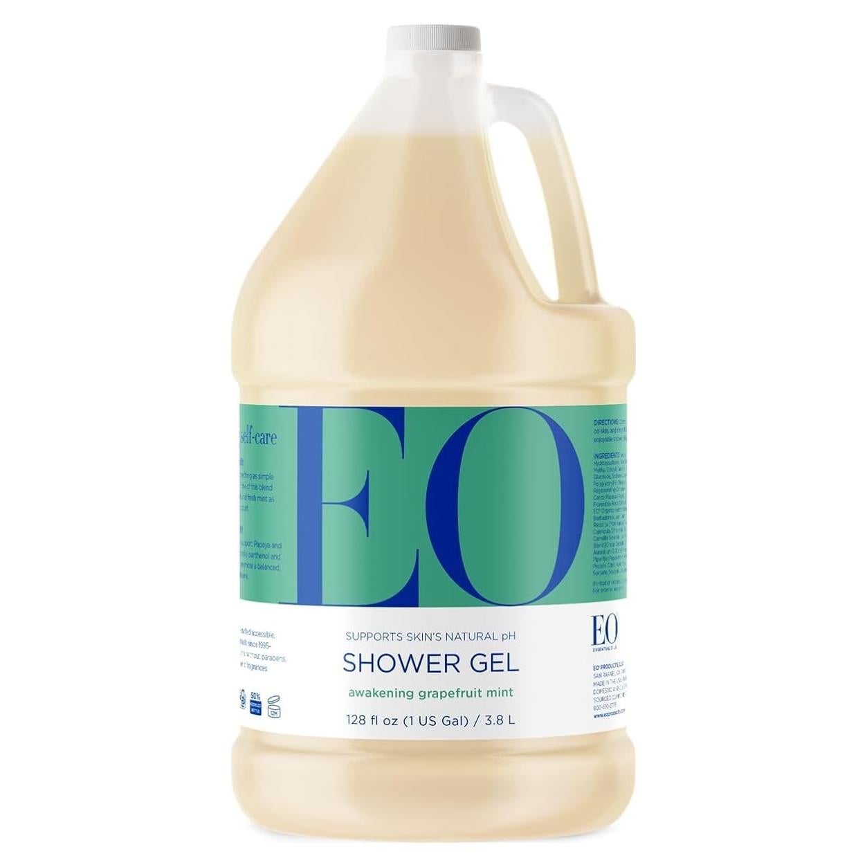 Gel de Ducha EO Pomelo y Menta 3.78L Orgánico Sin Parabenos