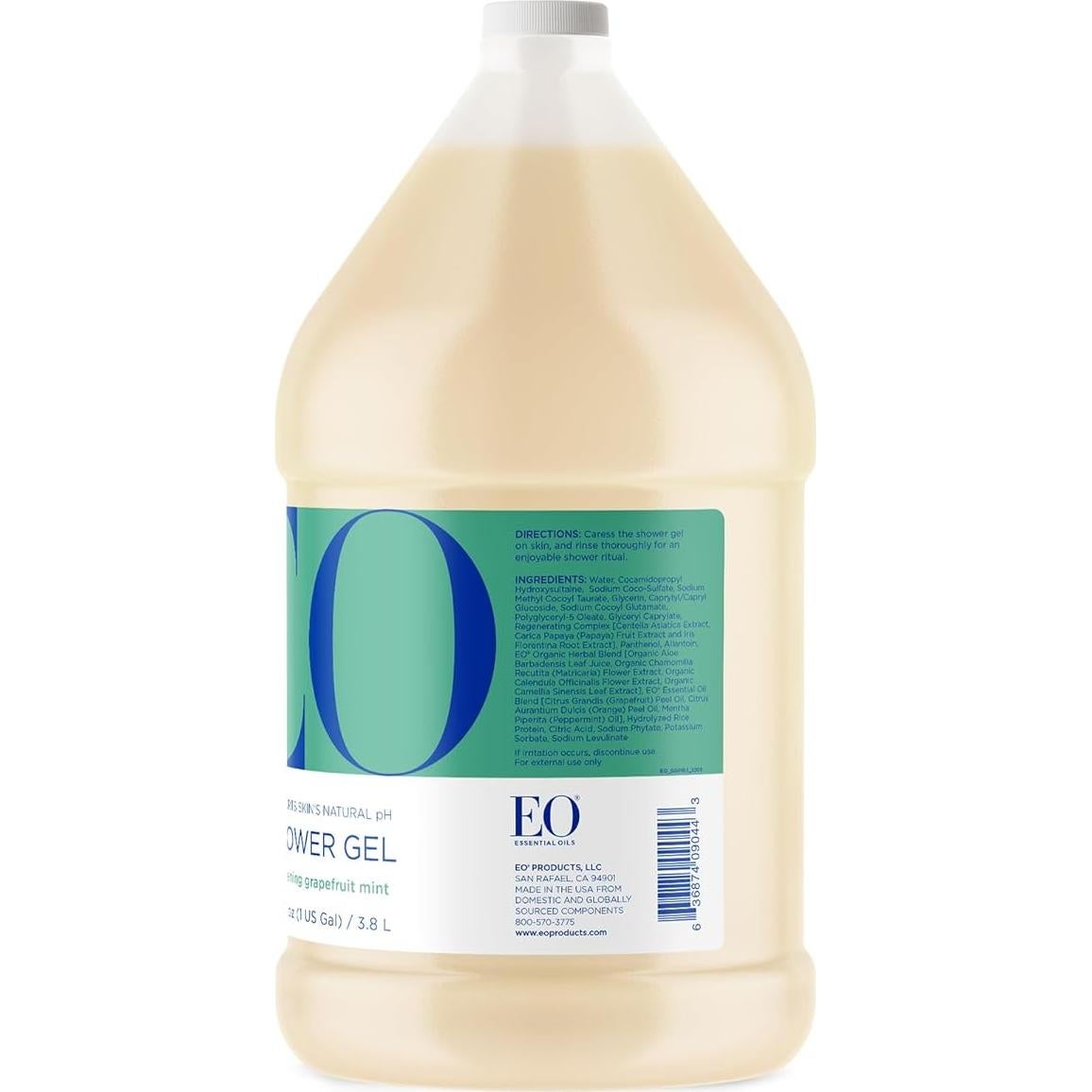 Gel de Ducha EO Pomelo y Menta 3.78L Orgánico Sin Parabenos