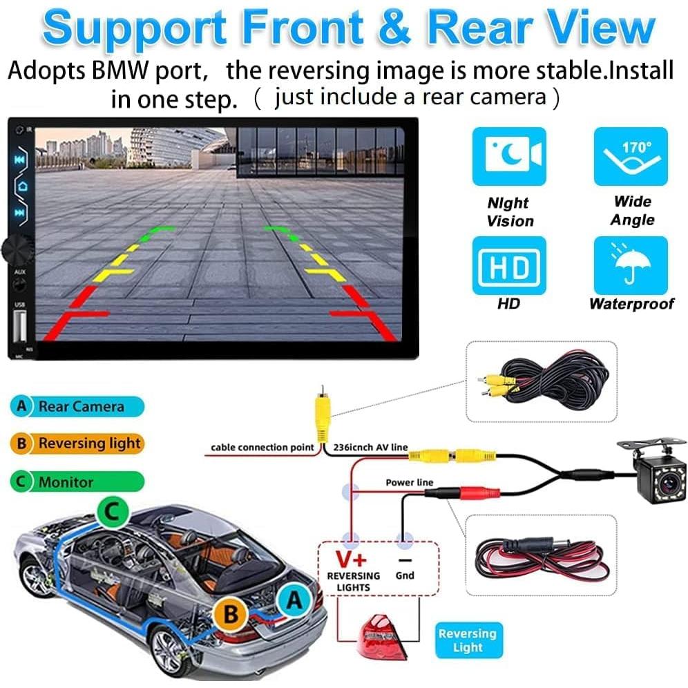 Estéreo de coche Leadfan X5W 7" Carplay y Android Auto