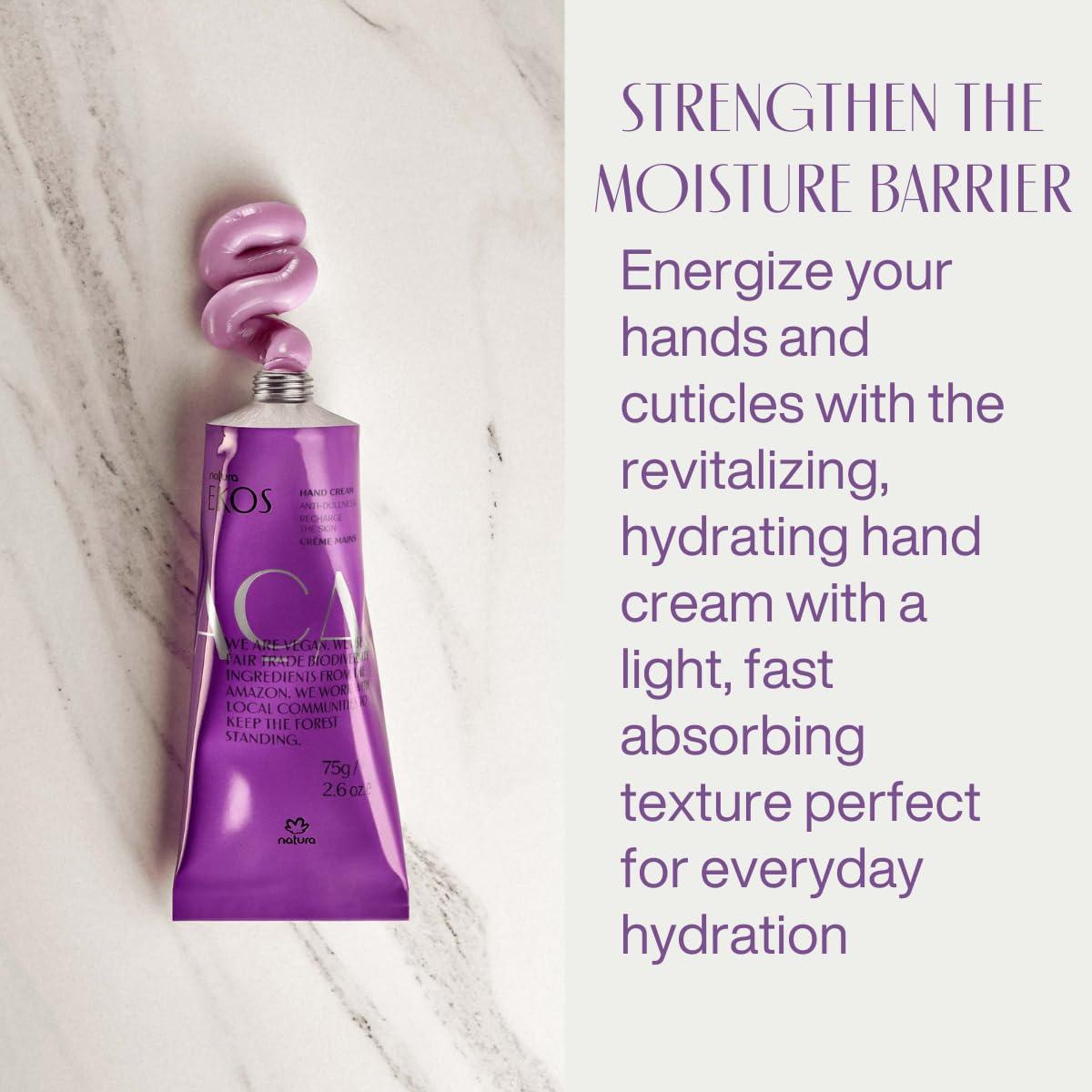 Crema de Manos Açaí Natura 40g - Hidratante Vegano Rápida Absorción