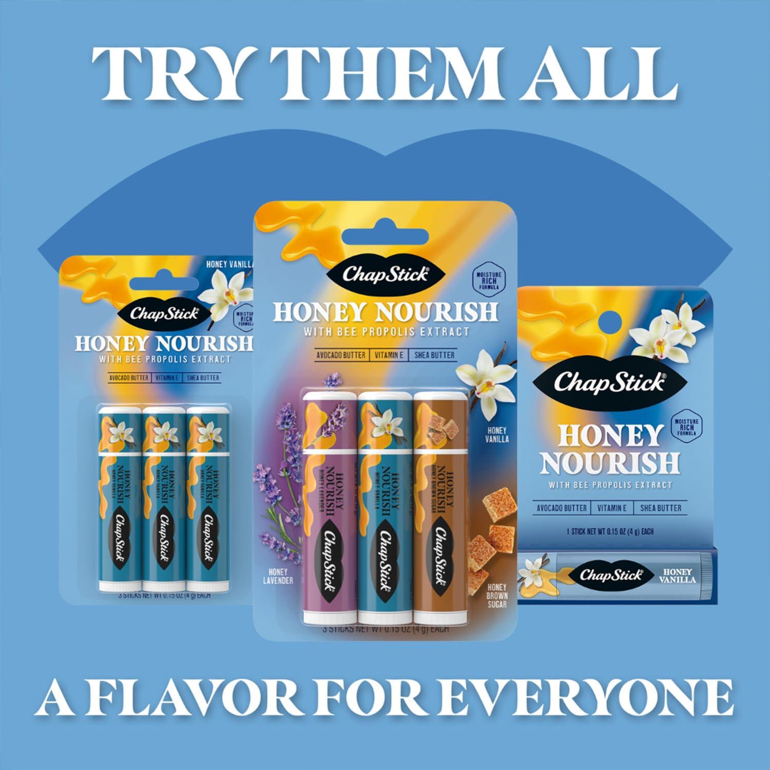 Bálsamo Labial ChapStick Vainilla de Miel 12 Tubos 4.25g