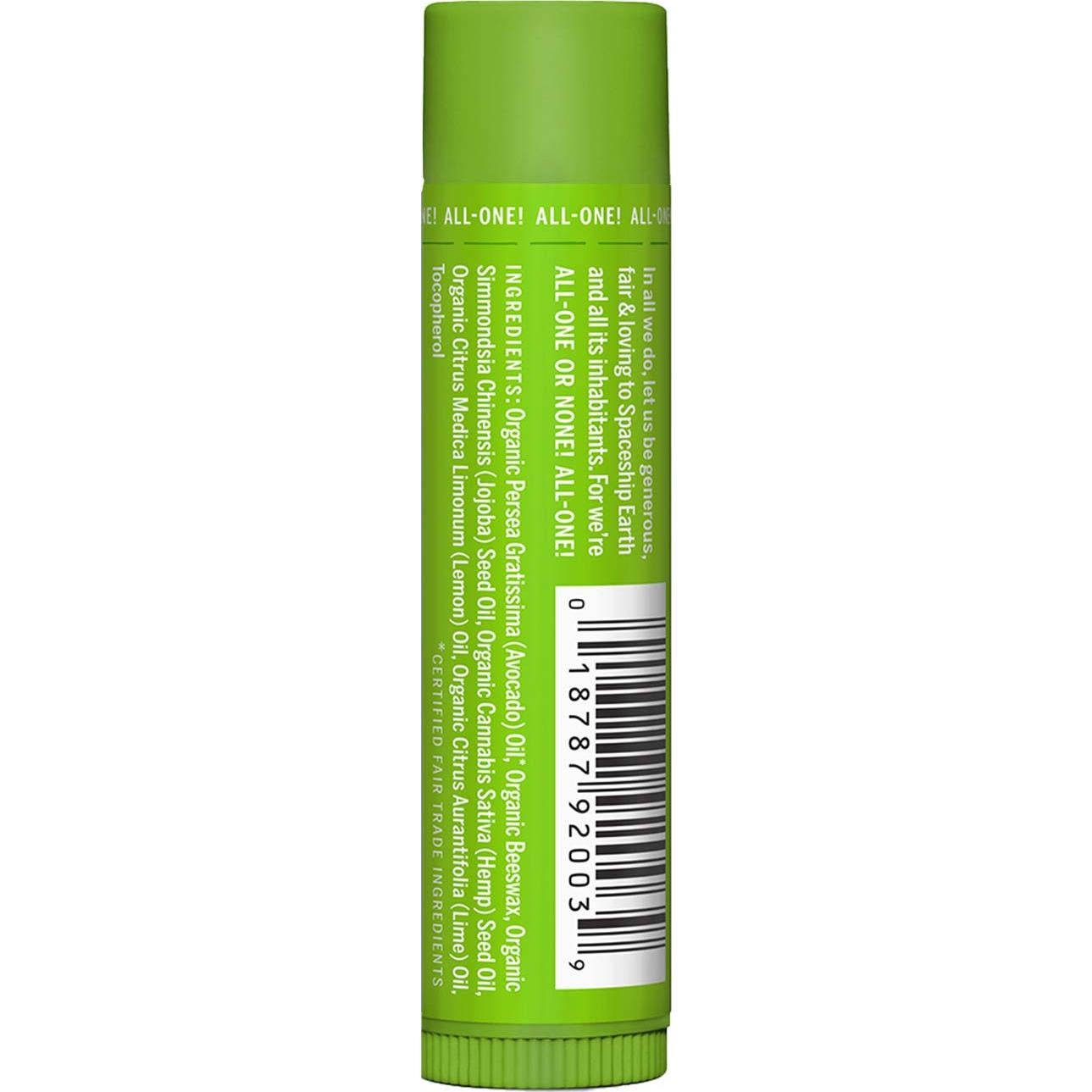 Bálsamo Labial Orgánico Dr. Bronner 6-Pack 4.25g Hidratante Limón Lima