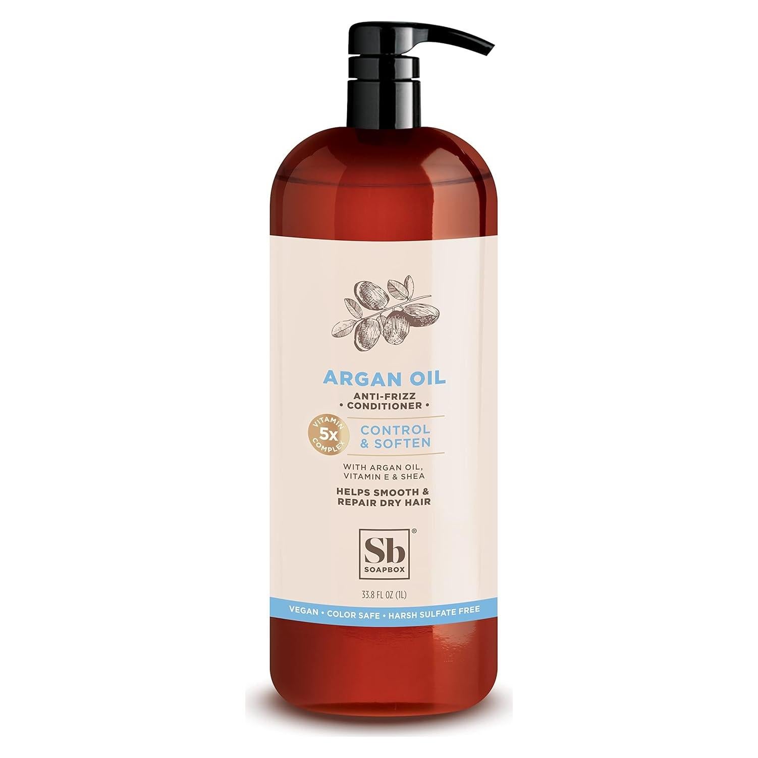 Acondicionador Vegano Soapbox Aceite de Argán 1L Libre de Sulfatos