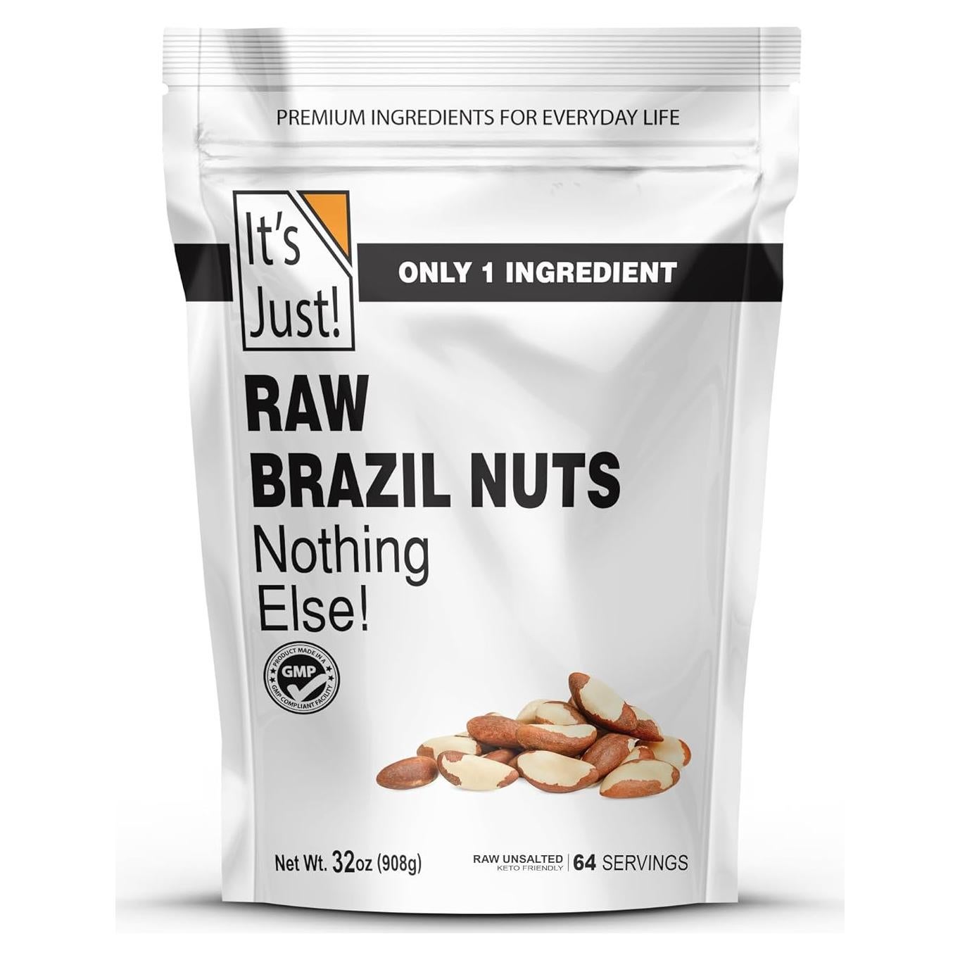 Nueces de Brasil Crudas Solo 0.91kg Sin Sal Veganas