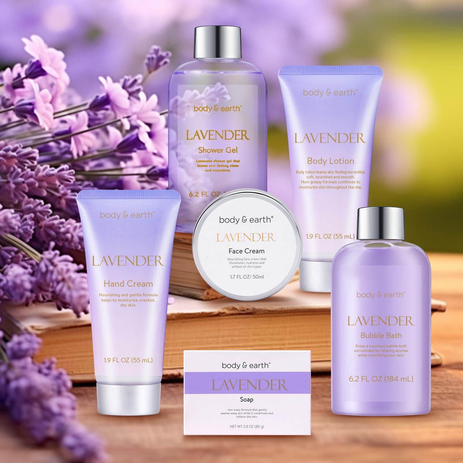 Set de Spa Relajante Body & Earth Lavanda 6 Piezas