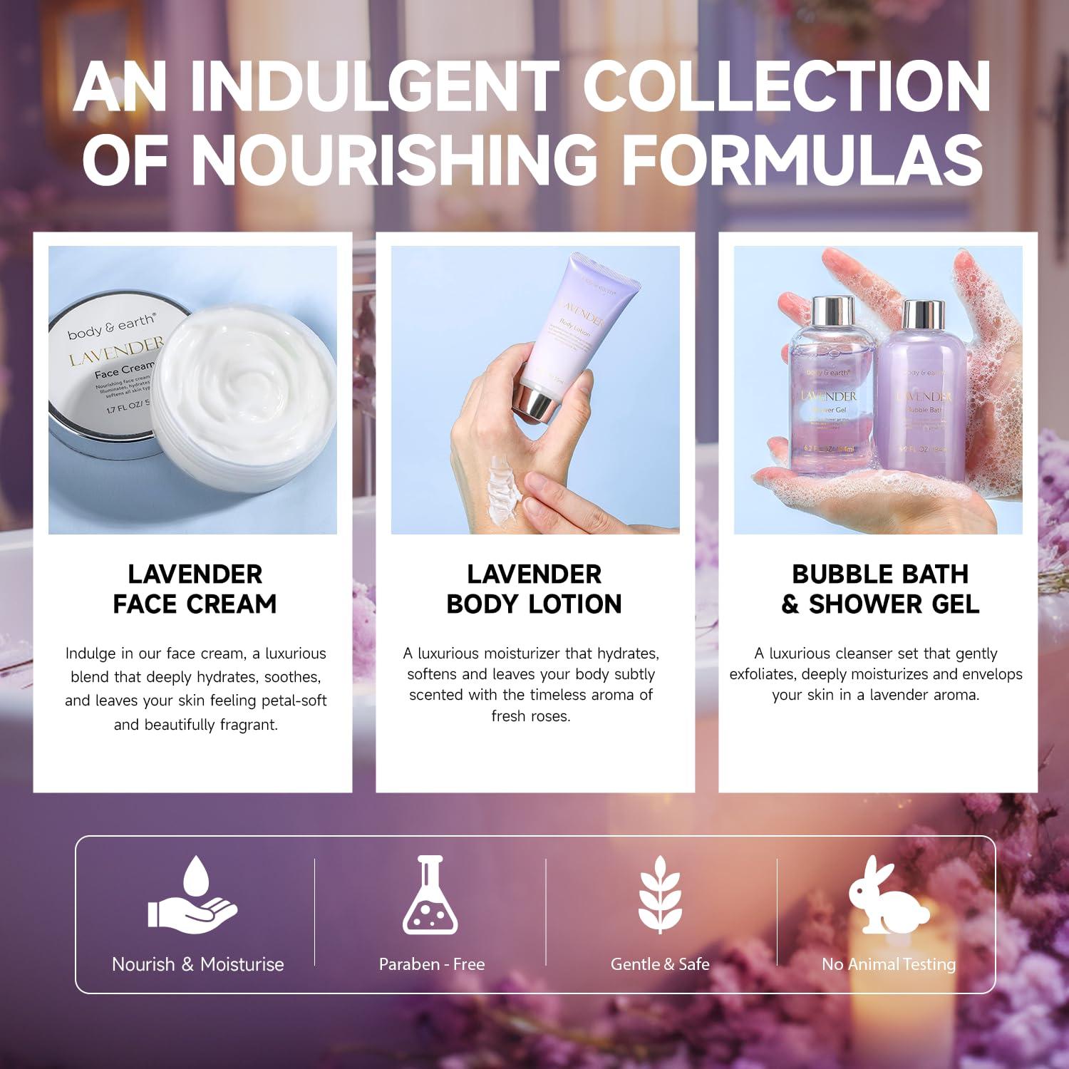 Set de Spa Relajante Body & Earth Lavanda 6 Piezas