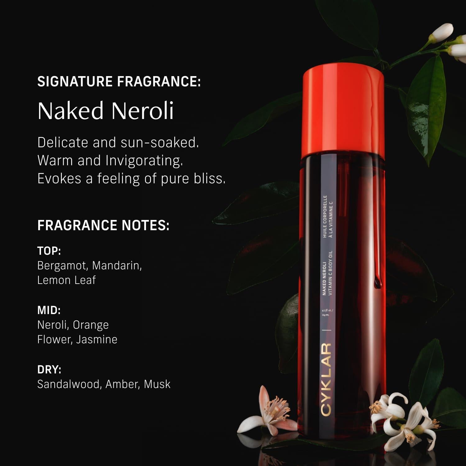 Aceite Corporal Hidratante CYKLAR 124 ml Vitamina C Neroli