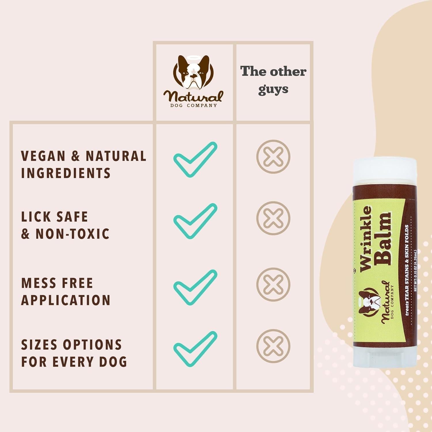 Bálsamo Natural para Arrugas de Perro 4.25 g - Natural Dog