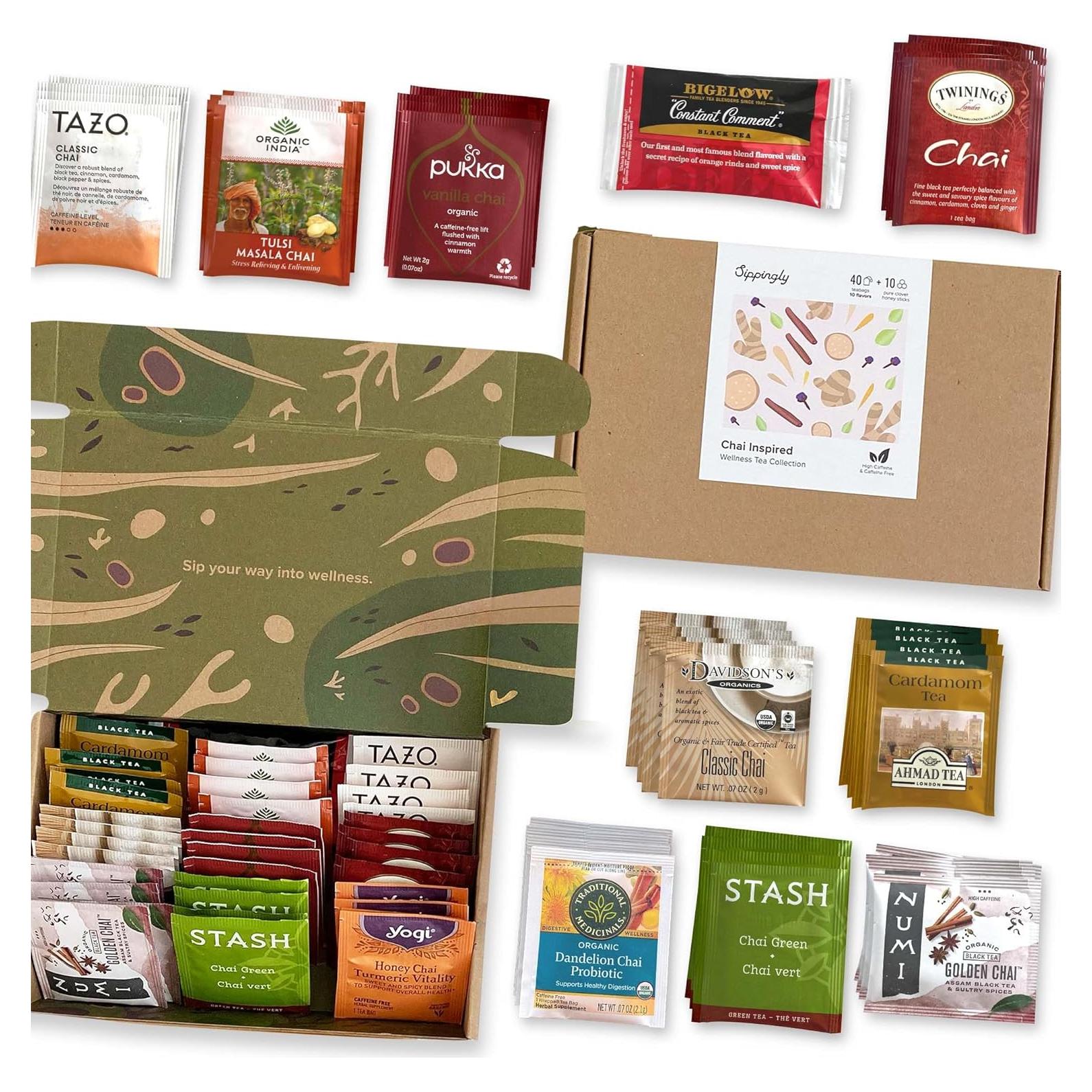 Set de Muestra de Té Chai Sippingly - 40 Bolsitas Naturales