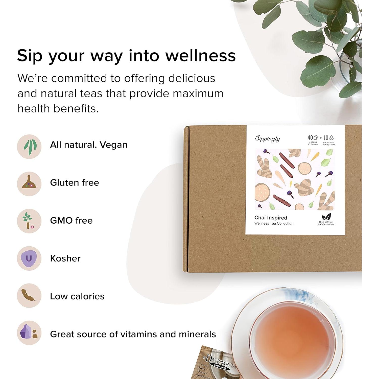 Set de Muestra de Té Chai Sippingly - 40 Bolsitas Naturales