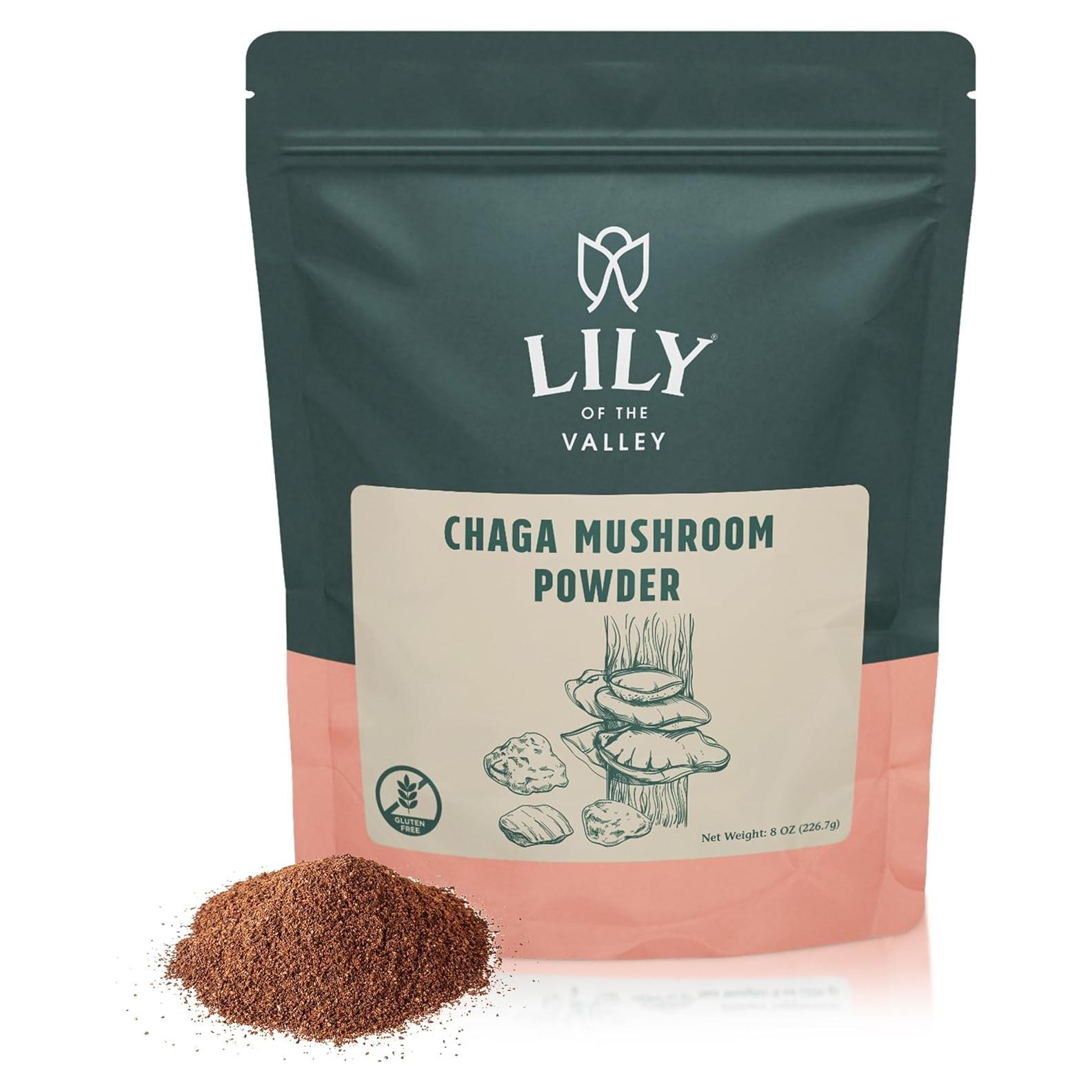 Polvo de Hongo Chaga LIRIO DEL VALLE 226g - Superalimento Vegano