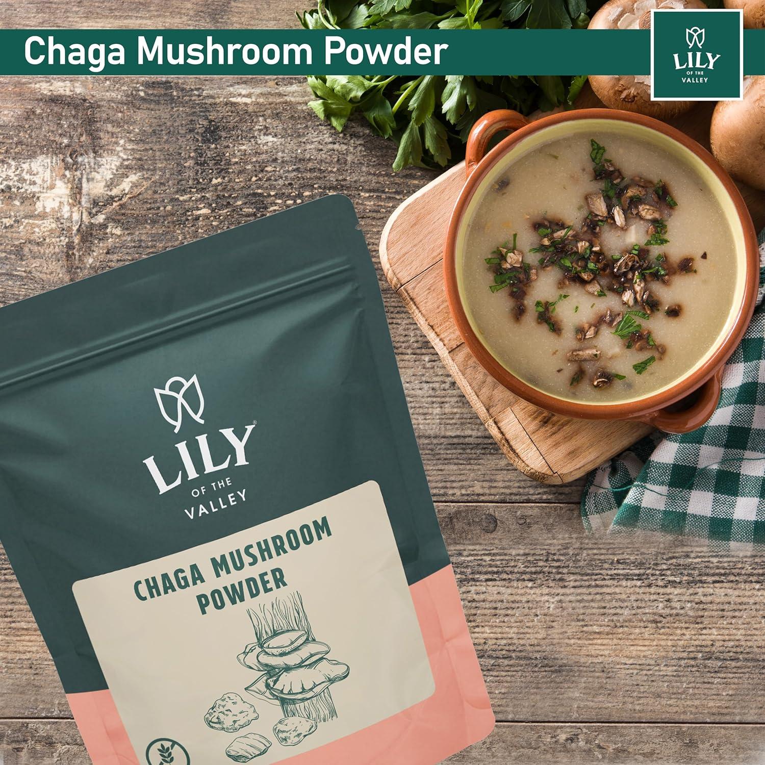 Polvo de Hongo Chaga LIRIO DEL VALLE 226g - Superalimento Vegano