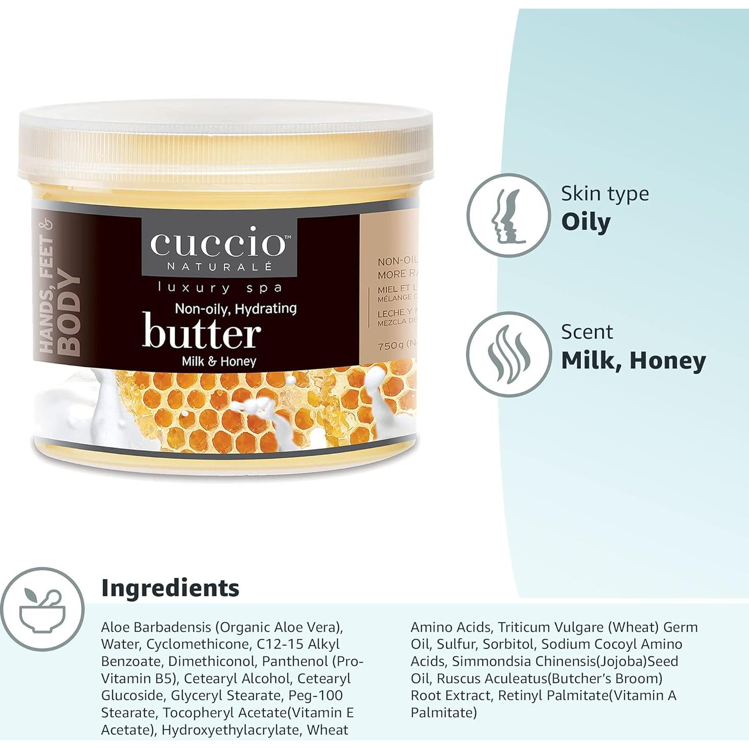 Mantequilla Corporal Cuccio Naturale Leche y Miel 737 g