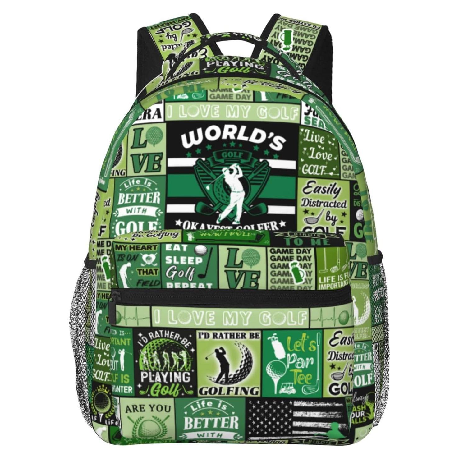 Mochila Escolar Deportiva COOLHERO 40 cm Tema Golf Unisex