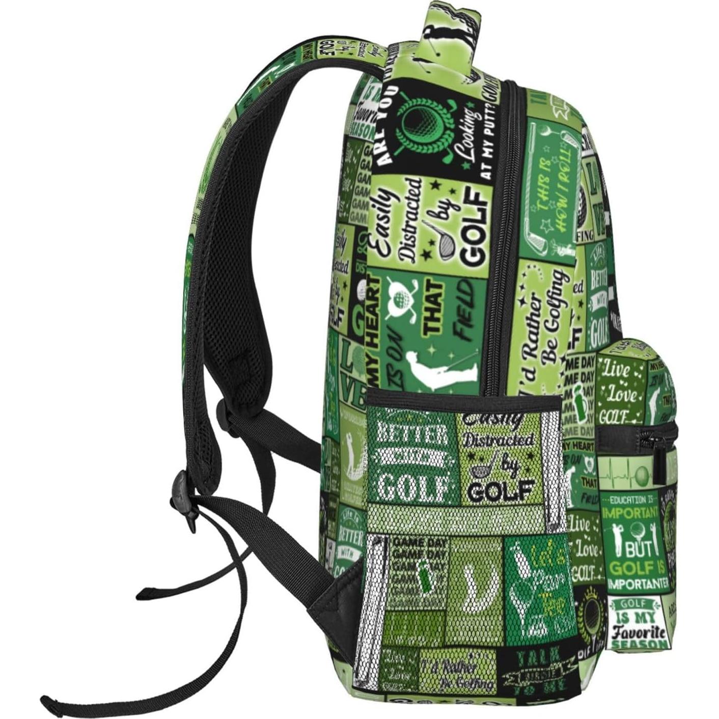 Mochila Escolar Deportiva COOLHERO 40 cm Tema Golf Unisex