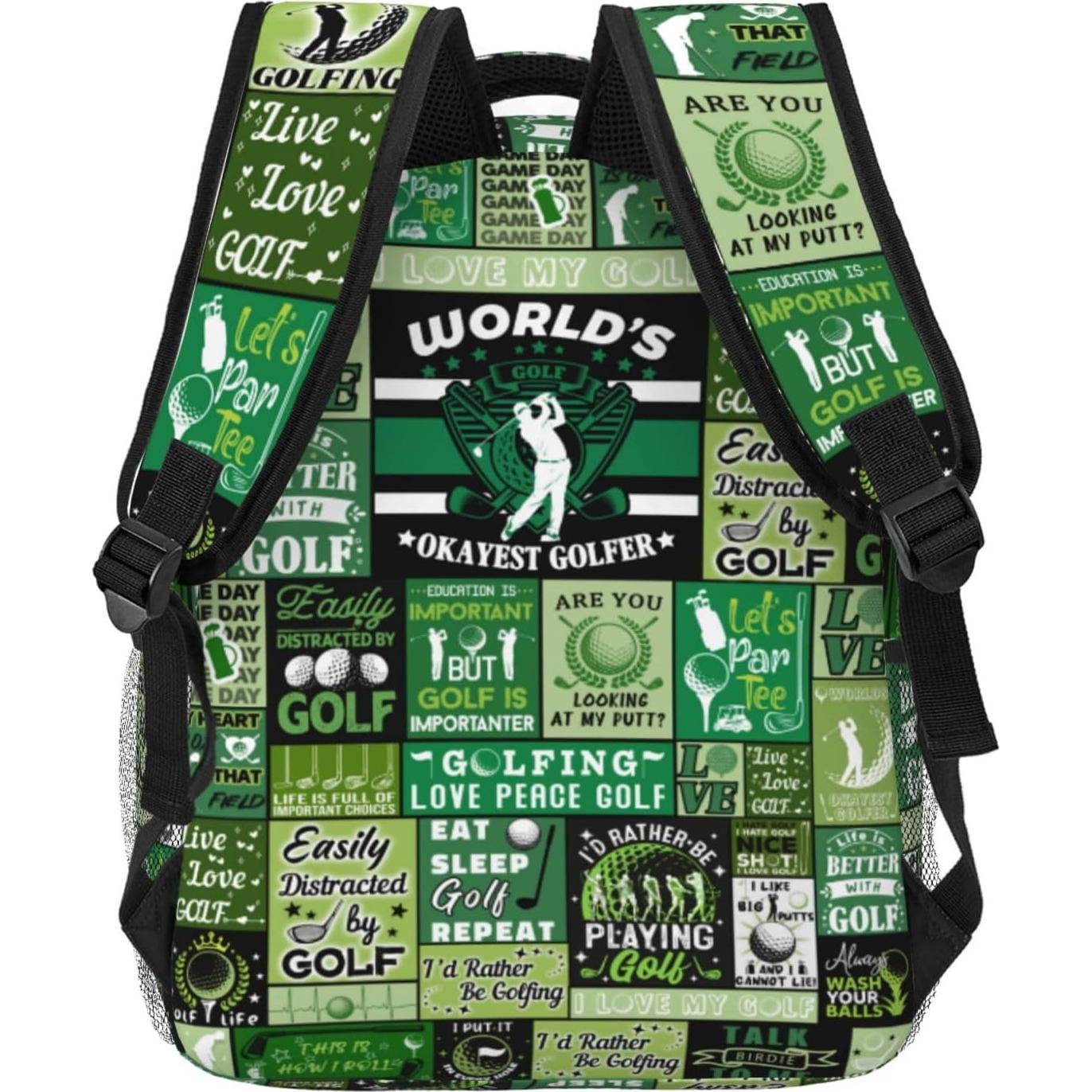 Mochila Escolar Deportiva COOLHERO 40 cm Tema Golf Unisex