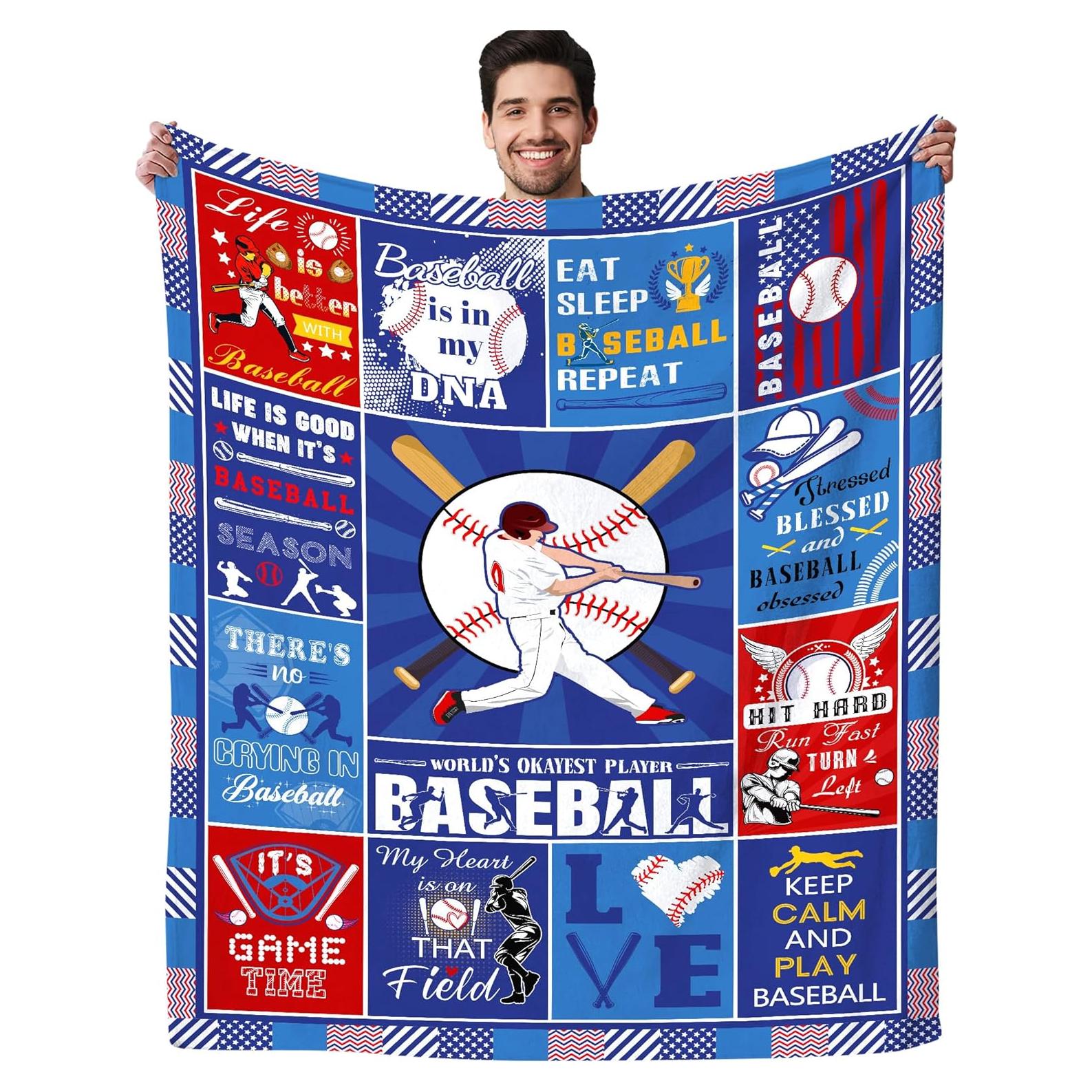 Manta de béisbol Franela Wowpull 127x102cm Regalo Ideal