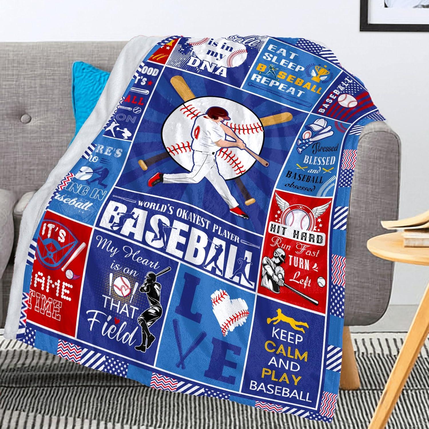 Manta de béisbol Franela Wowpull 127x102cm Regalo Ideal
