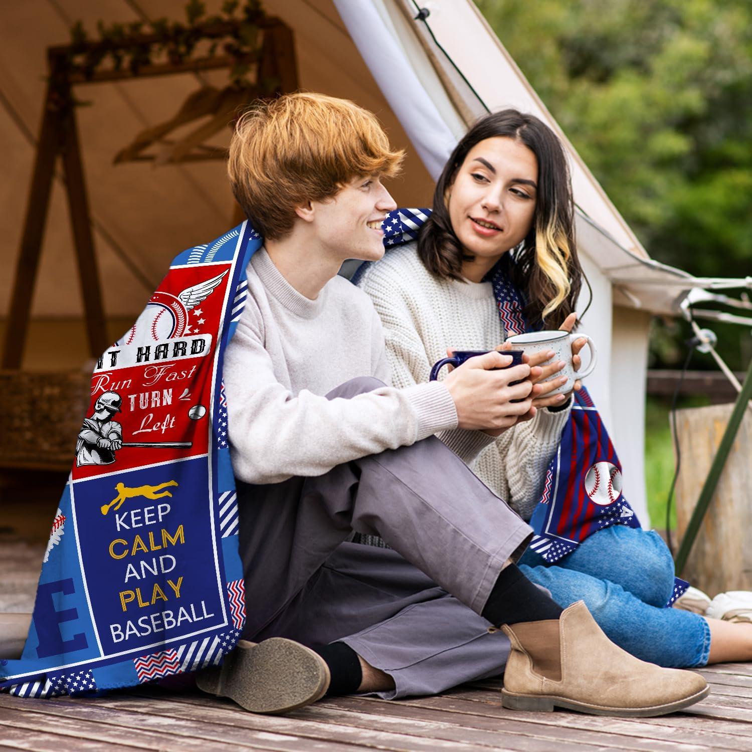 Manta de béisbol Franela Wowpull 127x102cm Regalo Ideal