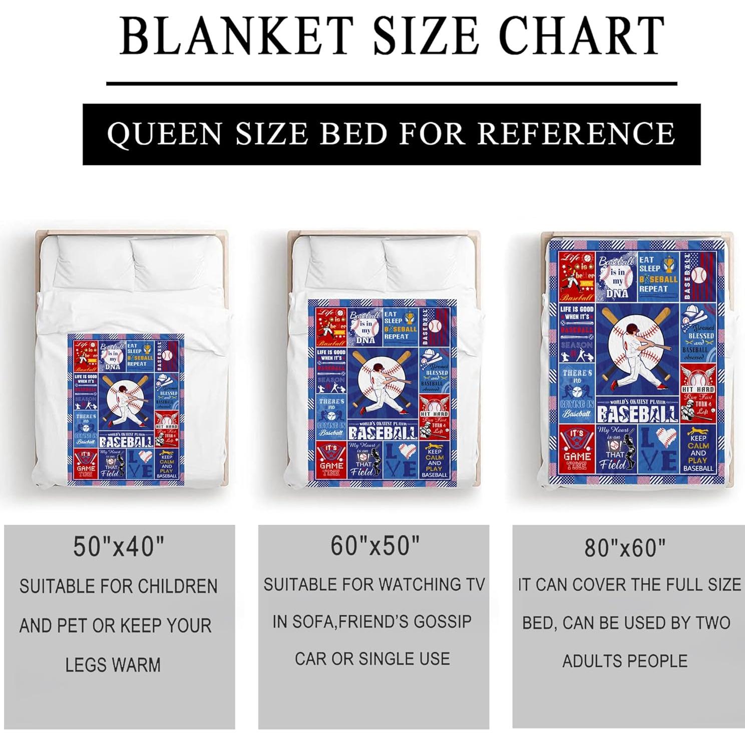 Manta de béisbol Franela Wowpull 127x102cm Regalo Ideal