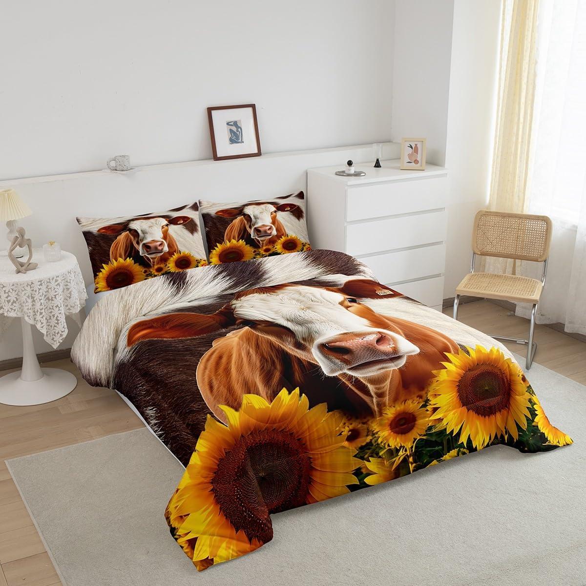 Conjunto de Edredón Individual Feelyou Estampado Floral 2 Piezas