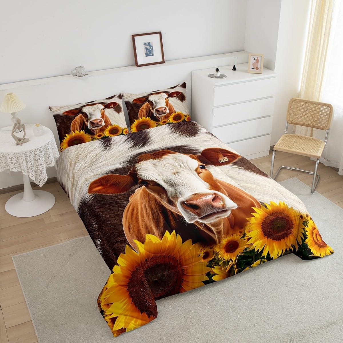 Conjunto de Edredón Individual Feelyou Estampado Floral 2 Piezas