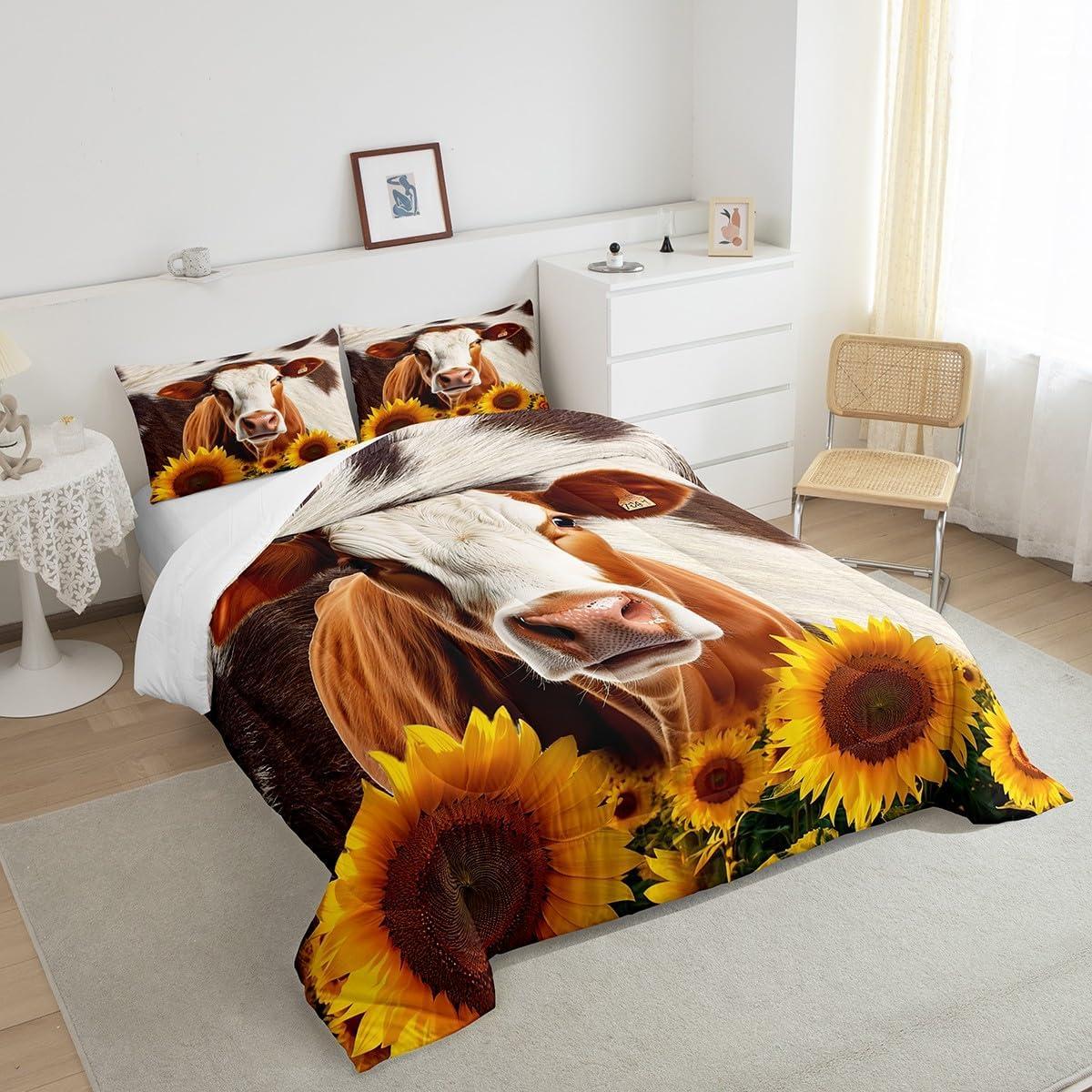 Conjunto de Edredón Individual Feelyou Estampado Floral 2 Piezas