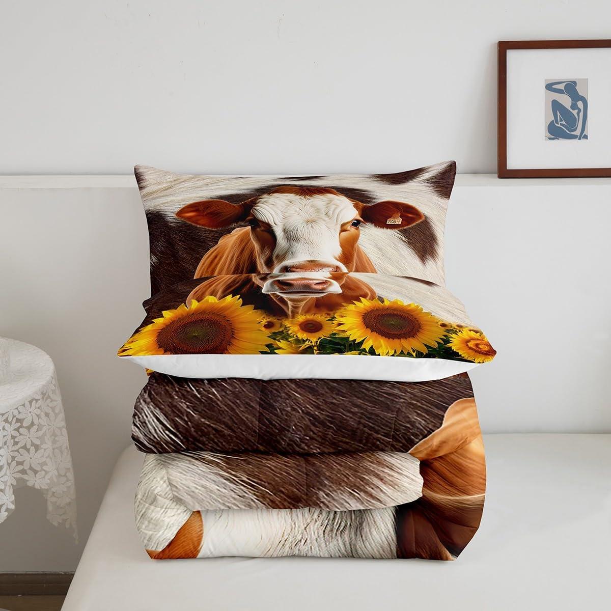 Conjunto de Edredón Individual Feelyou Estampado Floral 2 Piezas