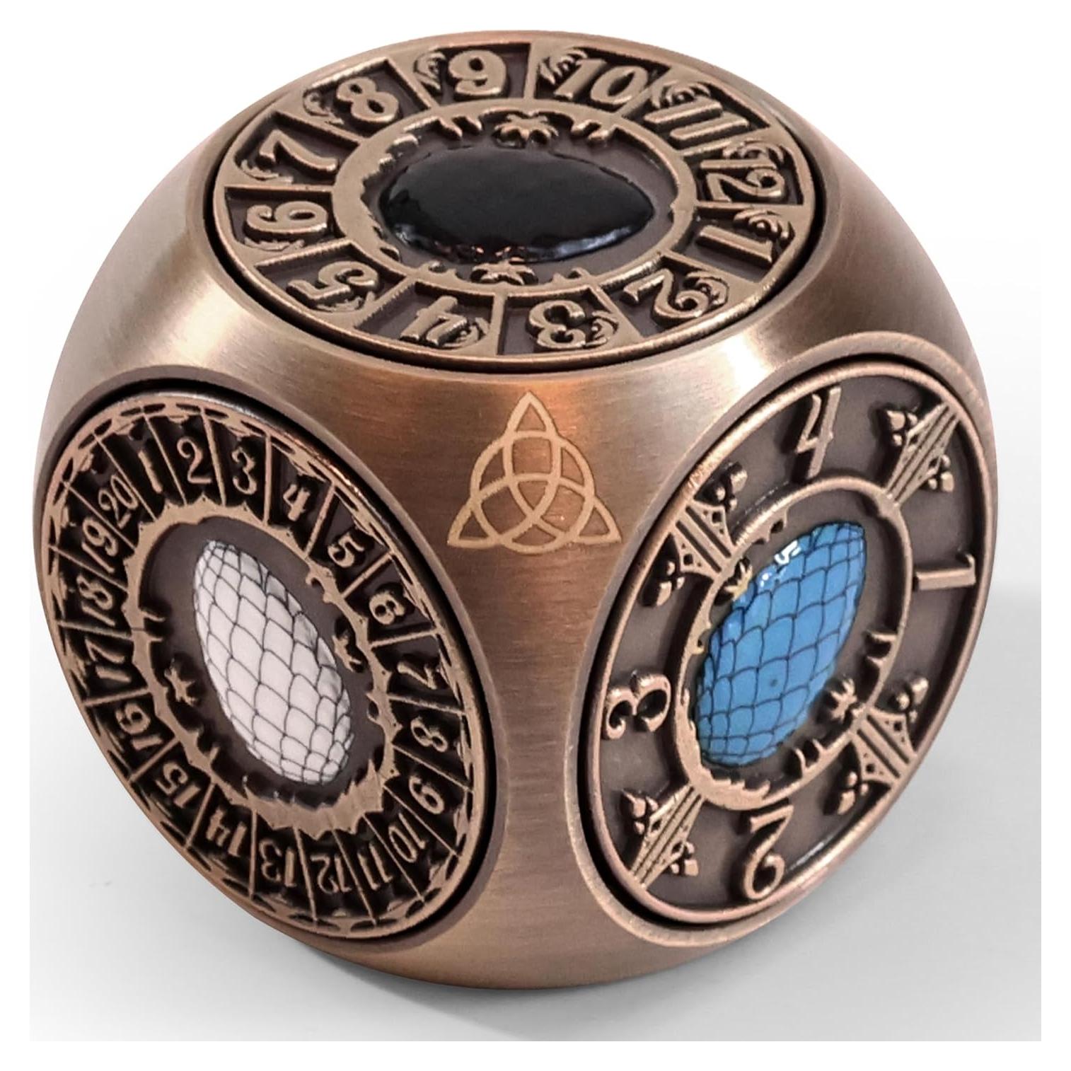 Dados Spinner 7 en 1 DND g00d4u Cobre Rojo Envejecido