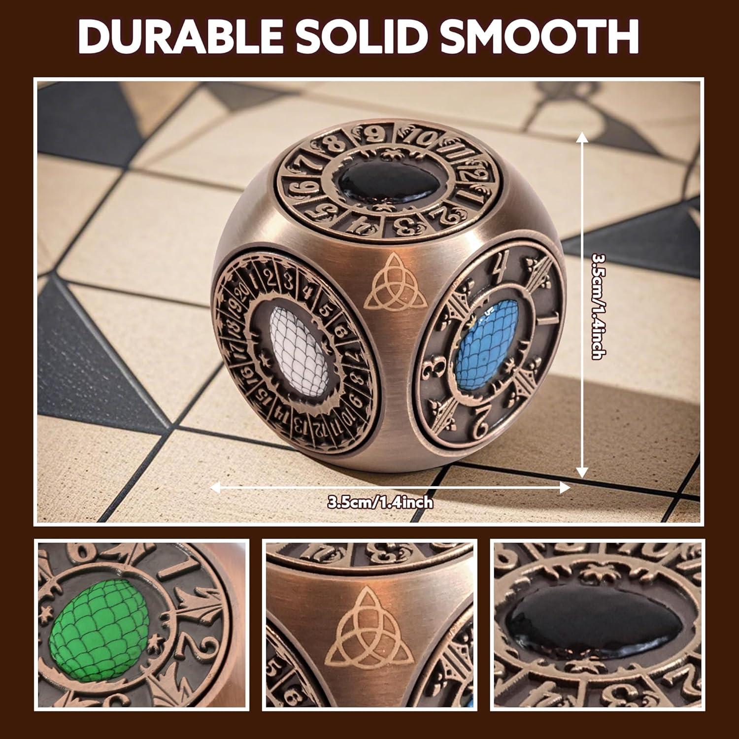 Dados Spinner 7 en 1 DND g00d4u Cobre Rojo Envejecido