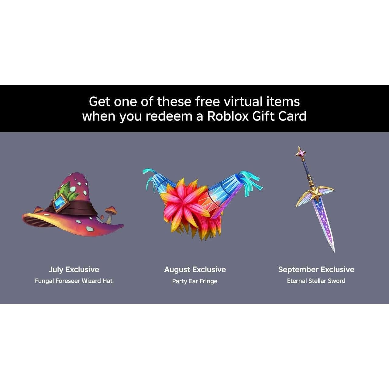 Tarjeta de Regalo Física Roblox - Artículo Virtual Gratis