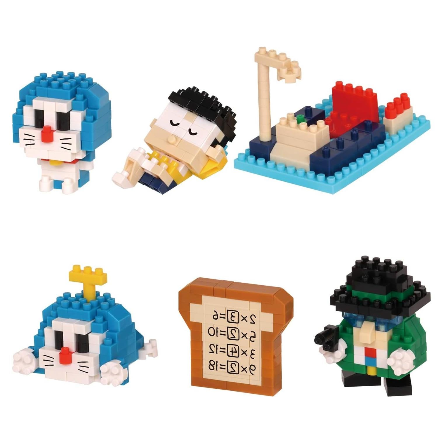 Nanoblock DORAEMON Vol. 2 - Conjunto Completo de 6 Personajes