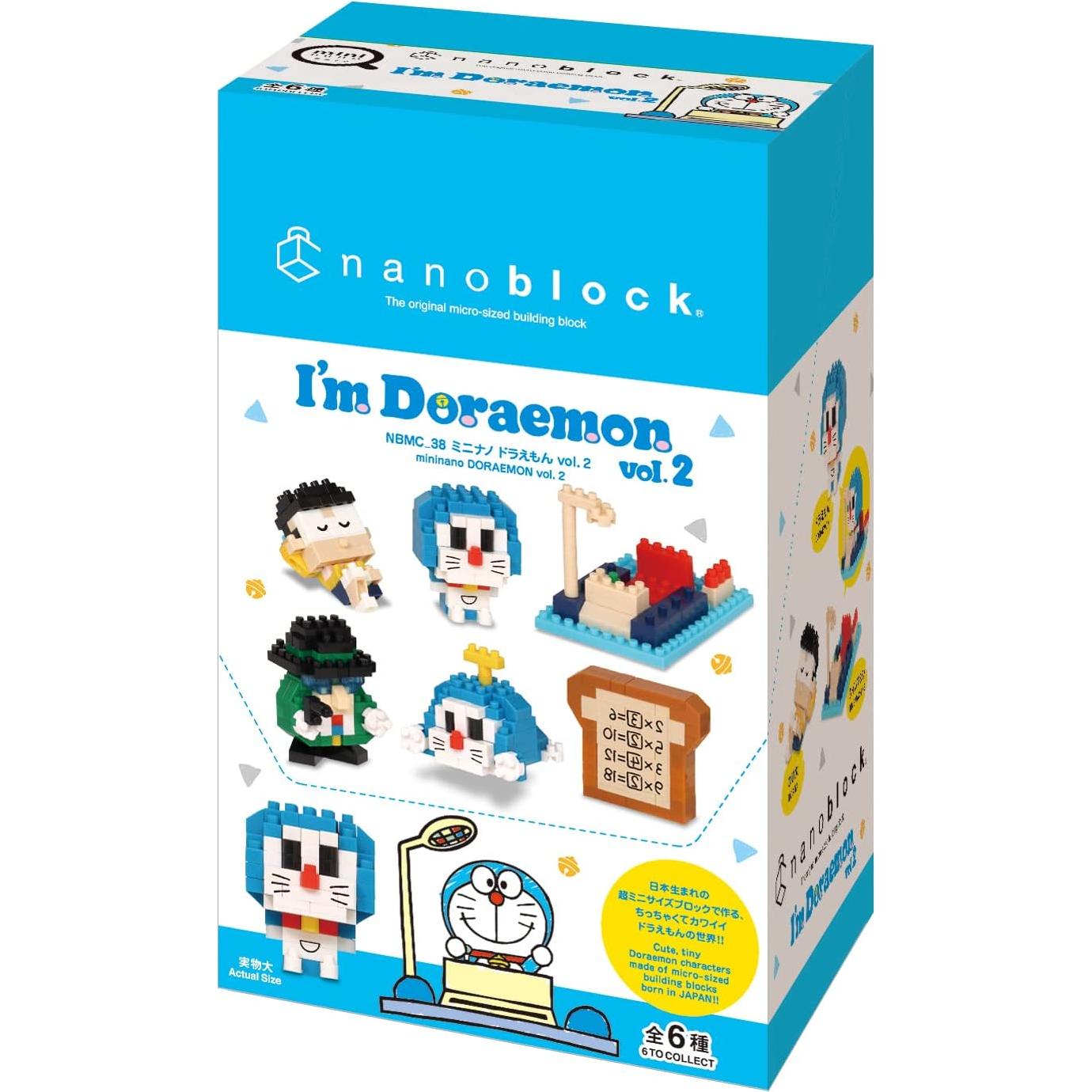 Nanoblock DORAEMON Vol. 2 - Conjunto Completo de 6 Personajes