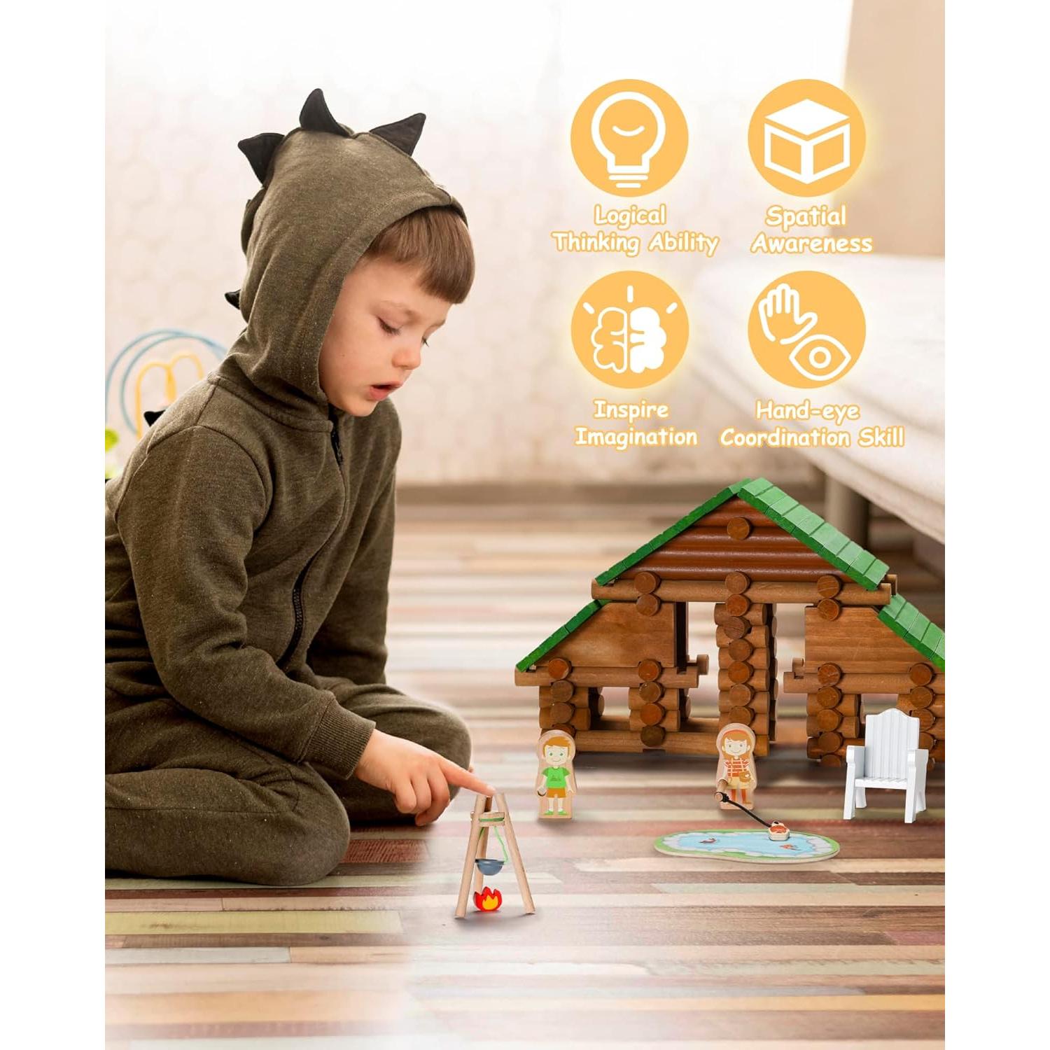 Juego de Construcción de Madera SainSmart Jr. 214 PCS Casa Vacaciones