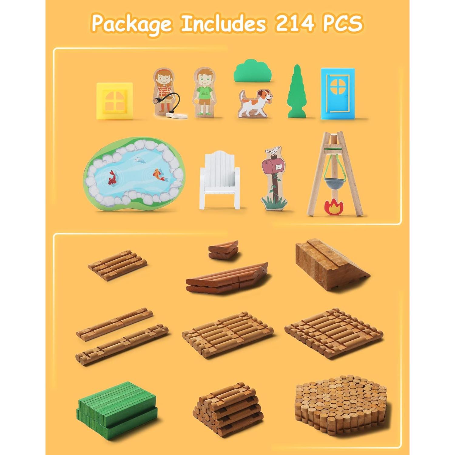 Juego de Construcción de Madera SainSmart Jr. 214 PCS Casa Vacaciones