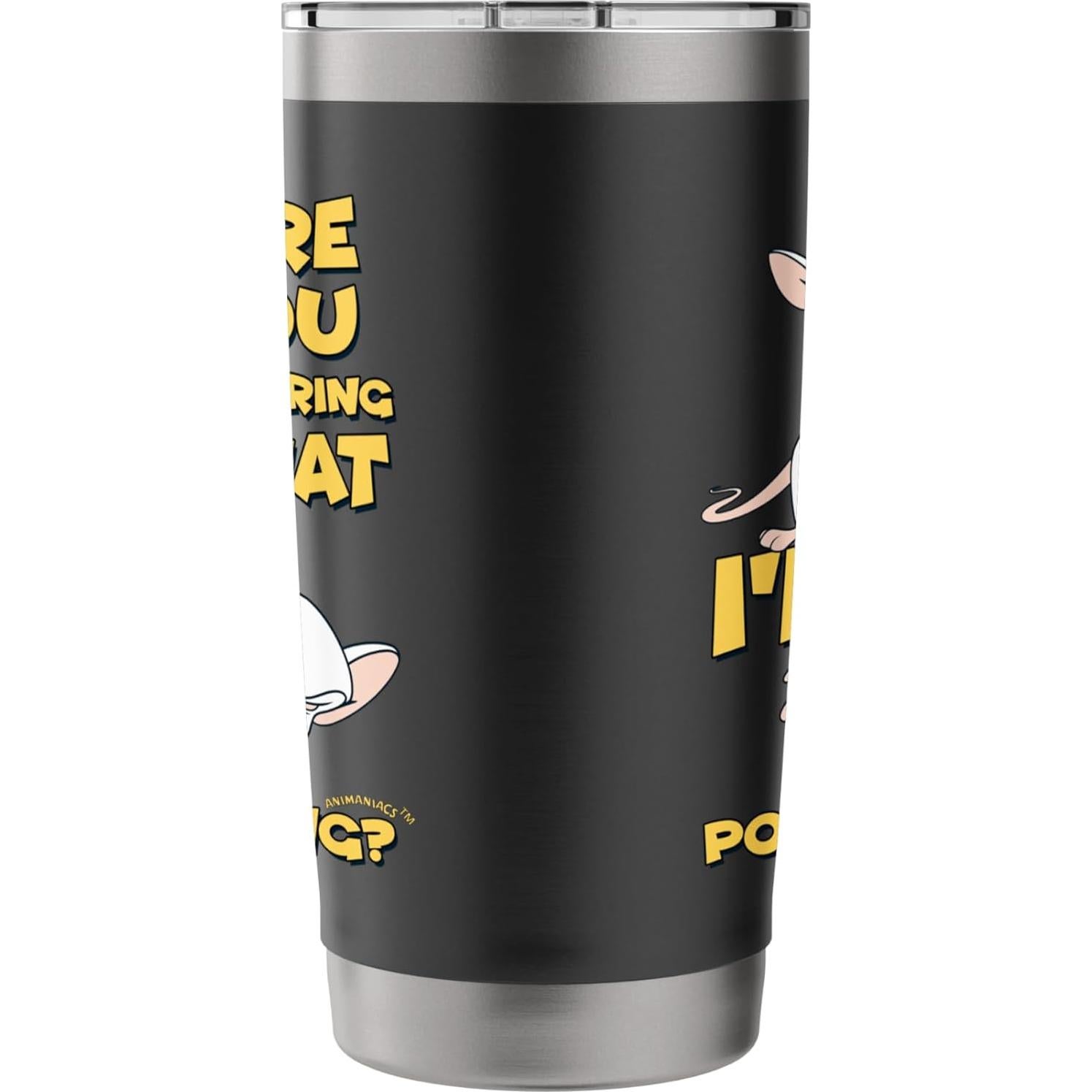 Pinky and the Brain Pondering Stainless Steel Insulated Tumbler