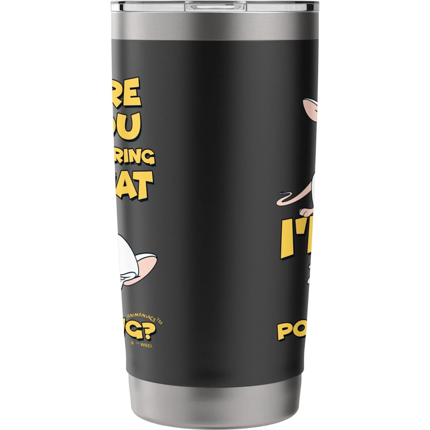 Pinky and the Brain Pondering Stainless Steel Insulated Tumbler