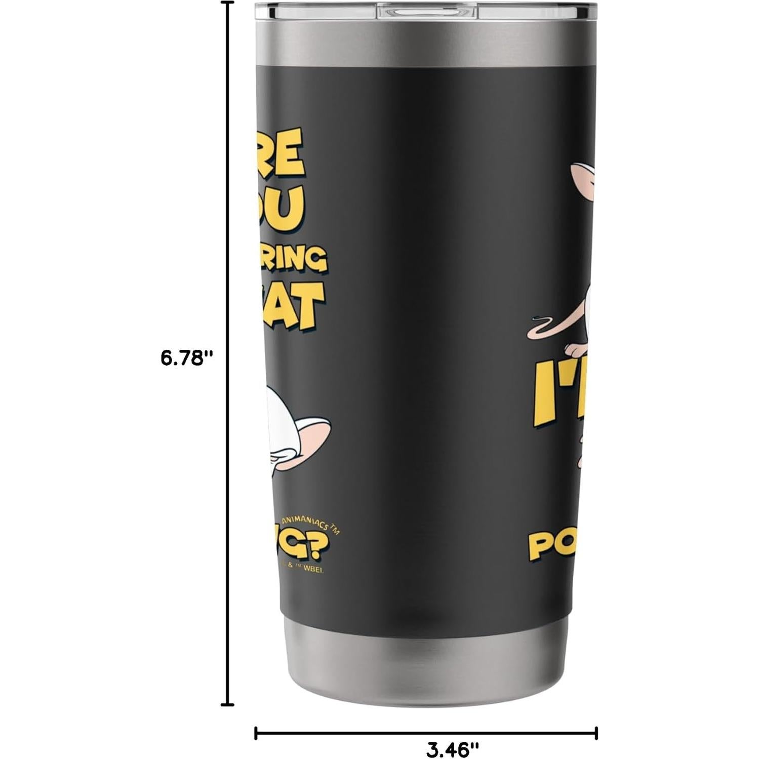 Pinky and the Brain Pondering Stainless Steel Insulated Tumbler