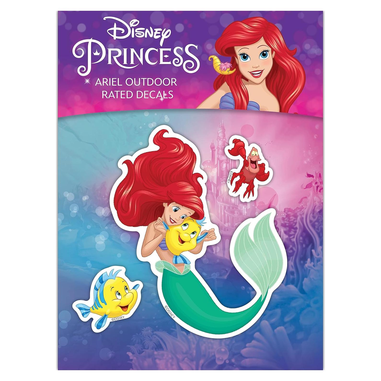 Set de 3 Calcomanías Disney La Sirenita - Ariel, Flounder, Sebastián