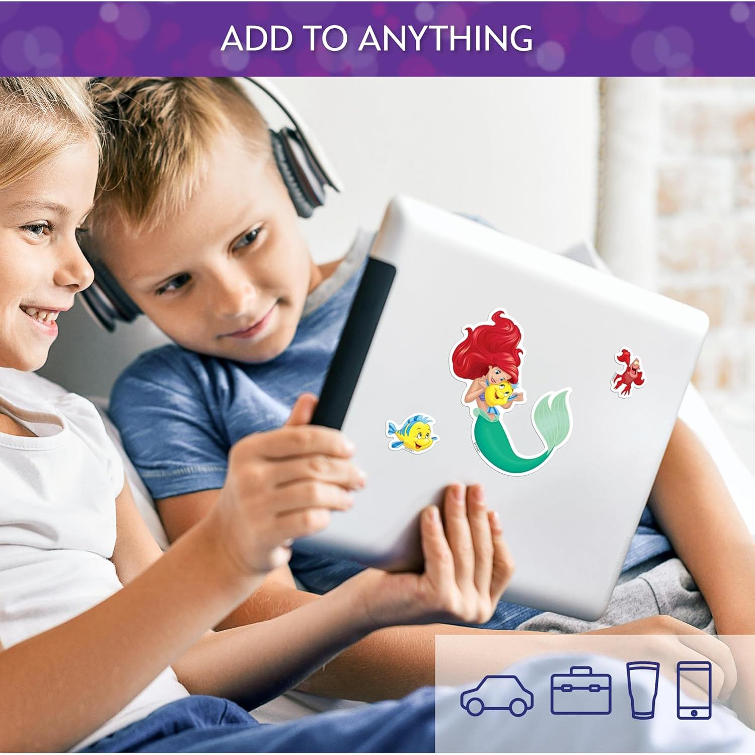 Set de 3 Calcomanías Disney La Sirenita - Ariel, Flounder, Sebastián