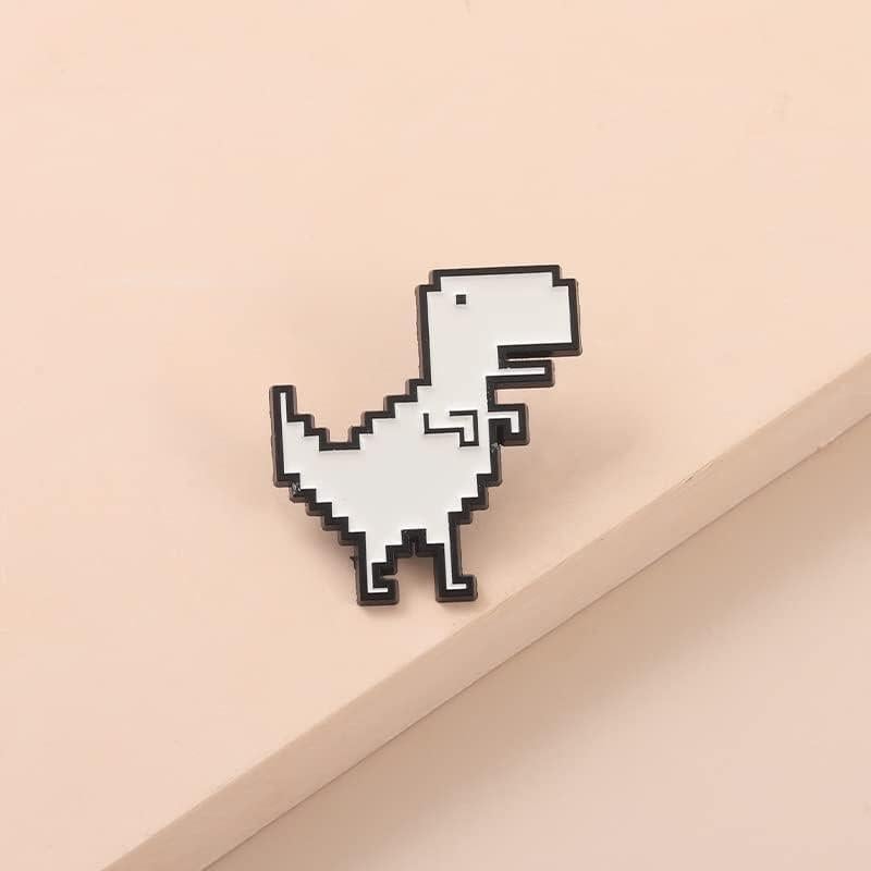 Pin de Esmalte Dinosaurio Pixel PUYA - Joyería Divertida 5cm