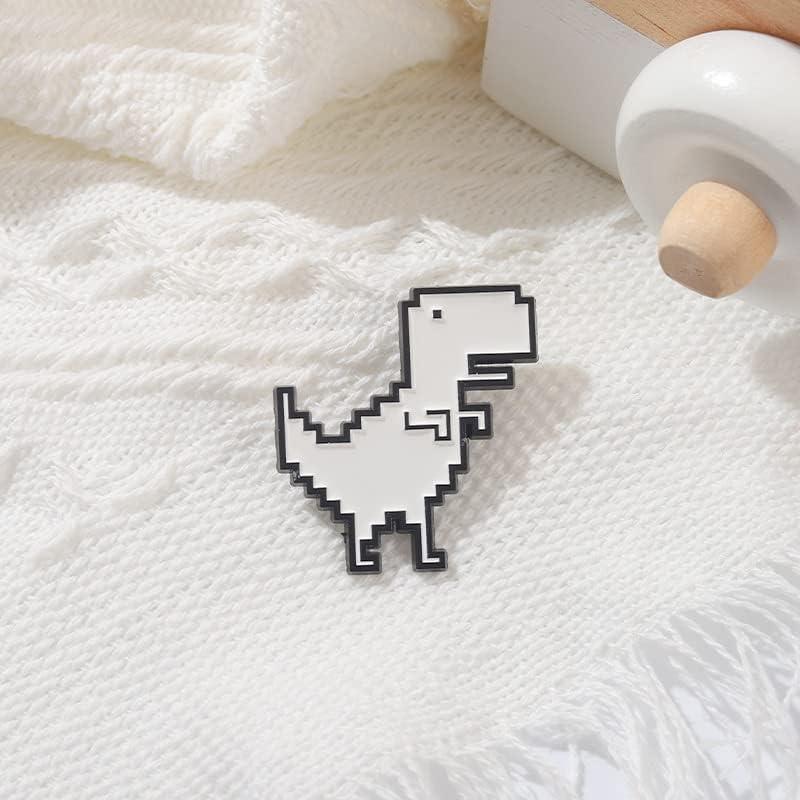 Pin de Esmalte Dinosaurio Pixel PUYA - Joyería Divertida 5cm